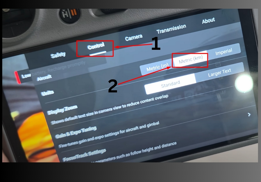 Change Your DJI Drone Distance to Kilometers