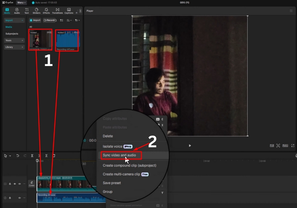 Sync Audio and Video in CapCut