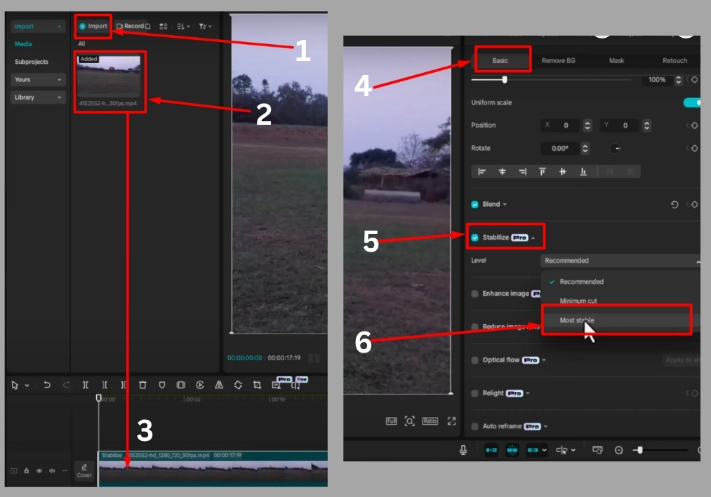 Easy Guide to Stabilizing Videos in CapCut PC