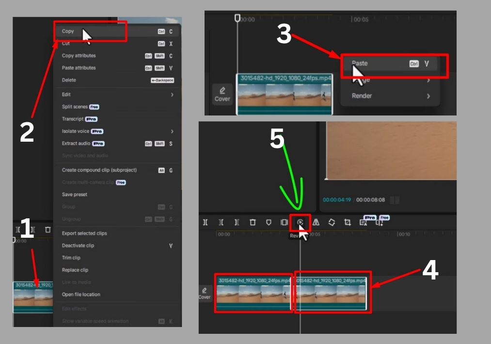 Reverse Your Video in CapCut PC