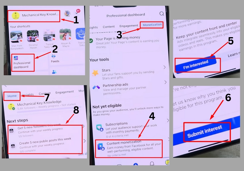 Steps to Apply for Content Monetization on Facebook