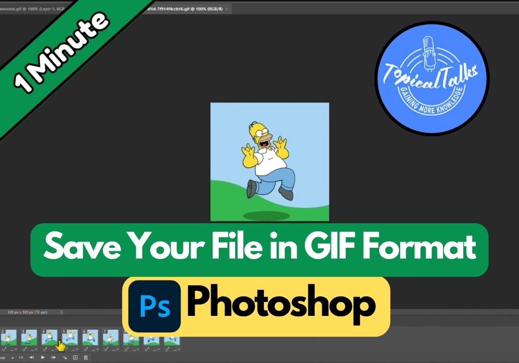 How to Save A GIF in Photoshop | Export As GIF