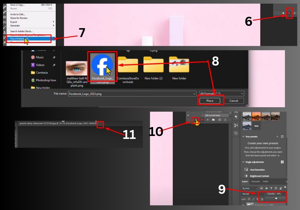Add Logo to Multiple Photos Automatically in Photoshop 1