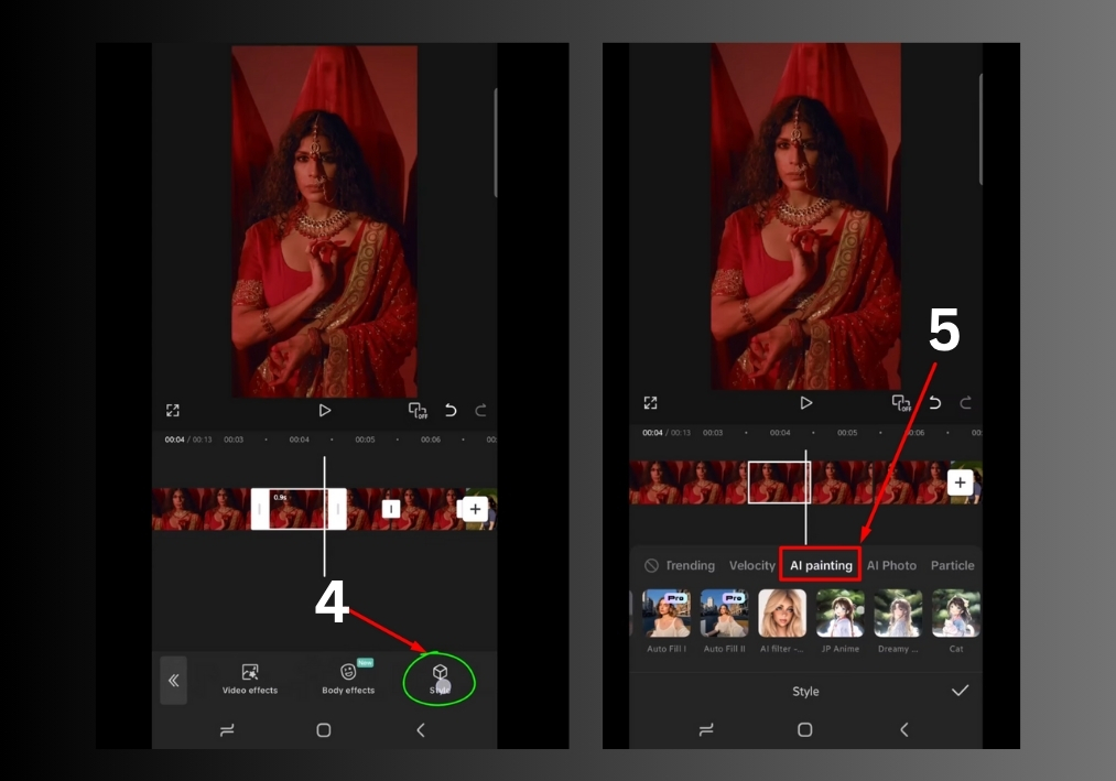 Convert Video Into Cartoon in CapCut 1