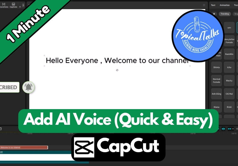 How To Add AI Voice On CapCut
