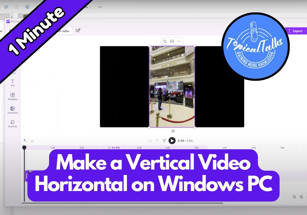 How to make a vertical video horizontal