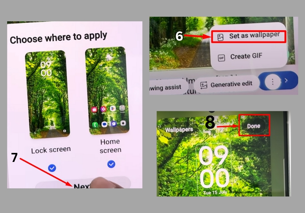 Simple Guide to Setting a Custom Wallpaper Samsung S25 Series 1
