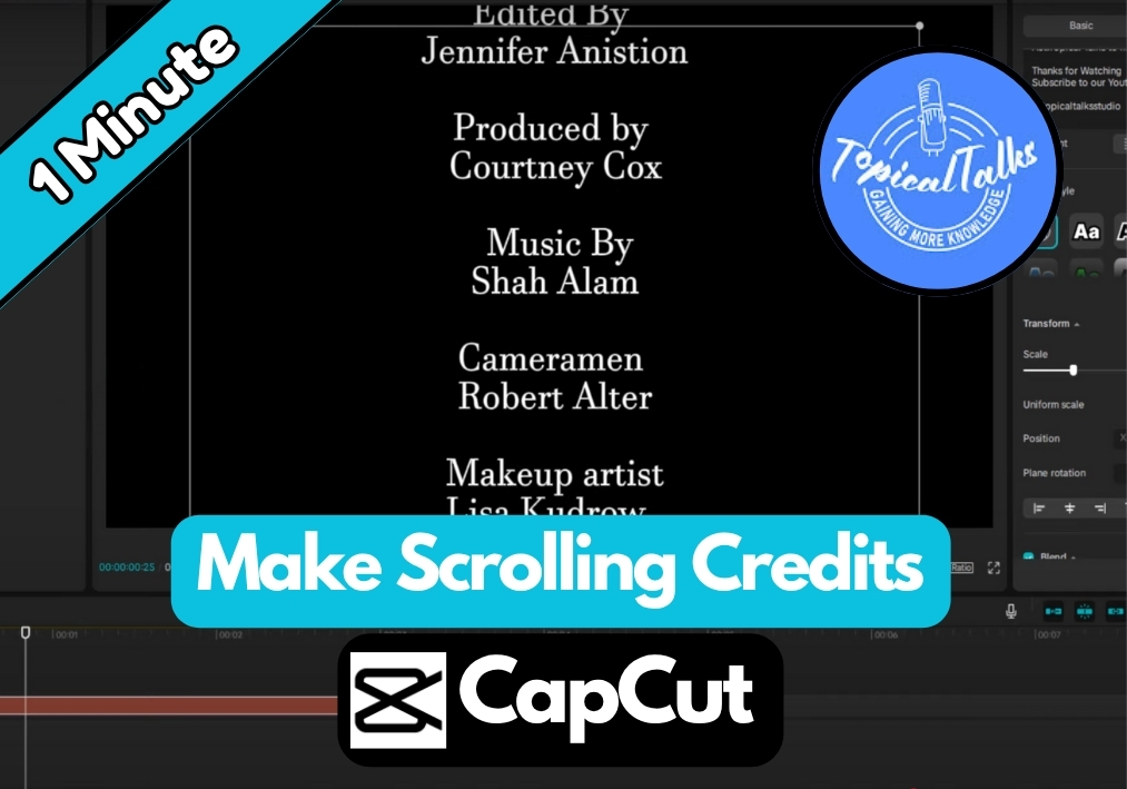How To Make Scrolling Credits In CapCut